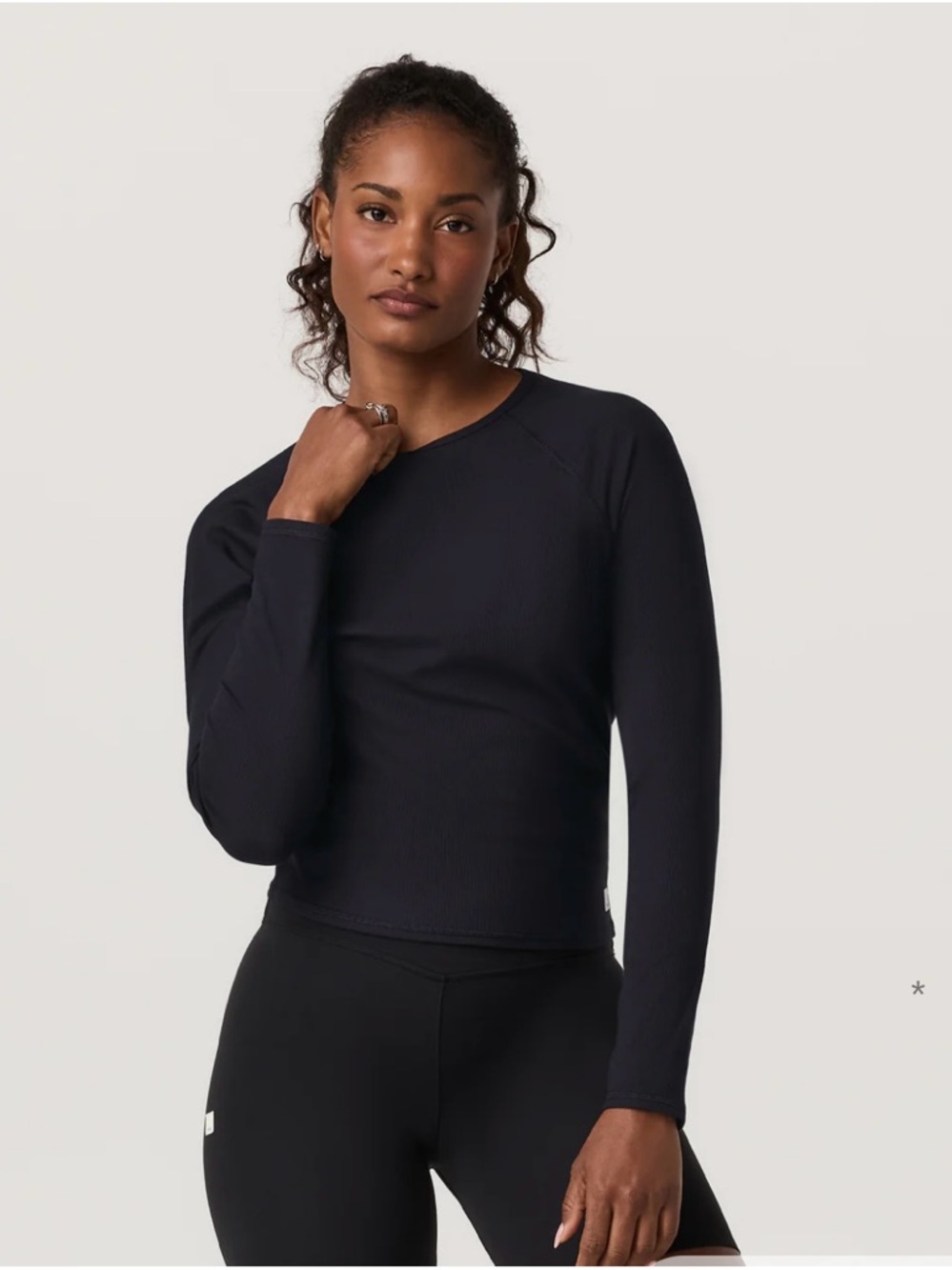 Vuori Black Long-Sleeve Crew Top